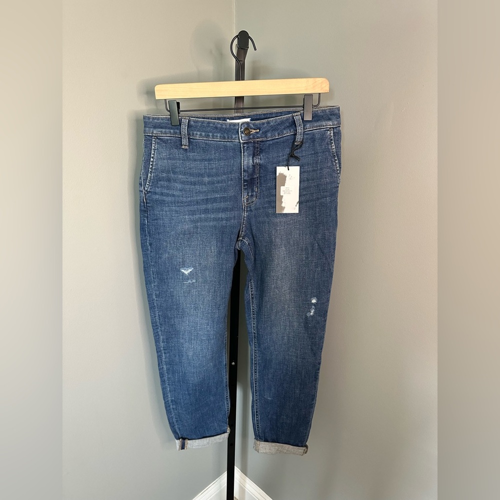 Studio‎ Blue Women Jeans Blue Denim 30 Skinny Roll Cuff Mid Rise NWT